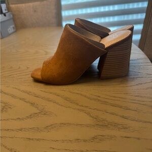 Nordstrom Brown Block Heel Mules